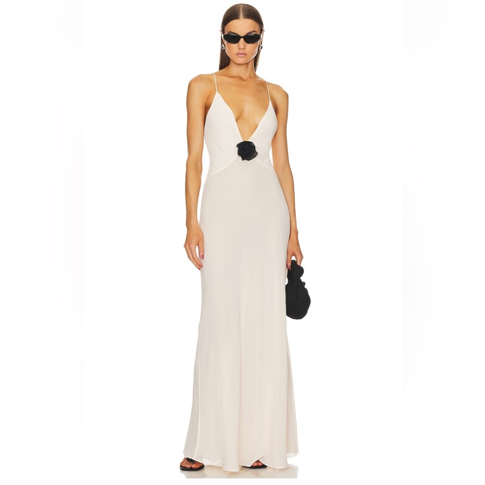 Helsa Sheer Long Slip Dress in Cream XS, Brand New with tags angelic style 🪽